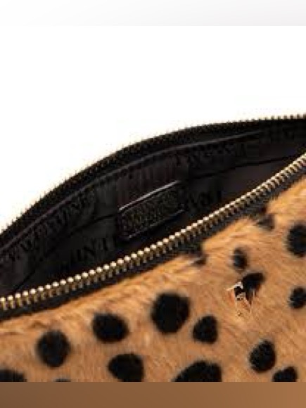 Nwt Frances Valentine Faux Fur Cheetah Print Haircalf Wristlet — image 2 of 3
